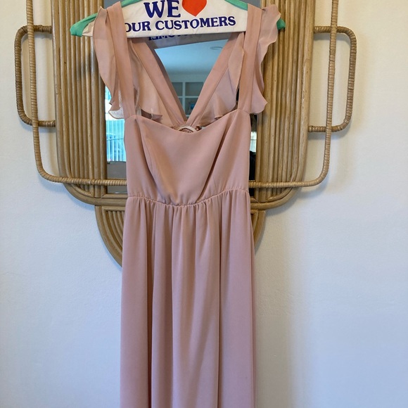 Show Me Your Mumu June Maxi Dress in Dusty Blush Crisp XS - Picture 3 of 4
